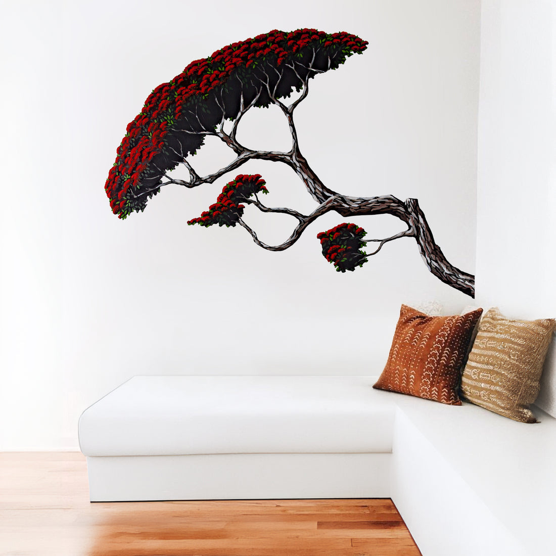 Pohutukawa Branch wall decal