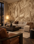 Amber Muse Cognac & Cream wall mural lifestyle image