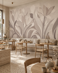 Emil's Bloom Powder & Linen wall mural lifestyle image