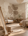 Emil's Bouquet Sand & Lime wall mural lifestyle image