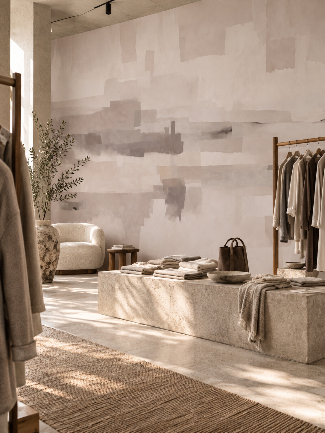 Velvet Dusk Powder Plaster wall mural lifestyle image