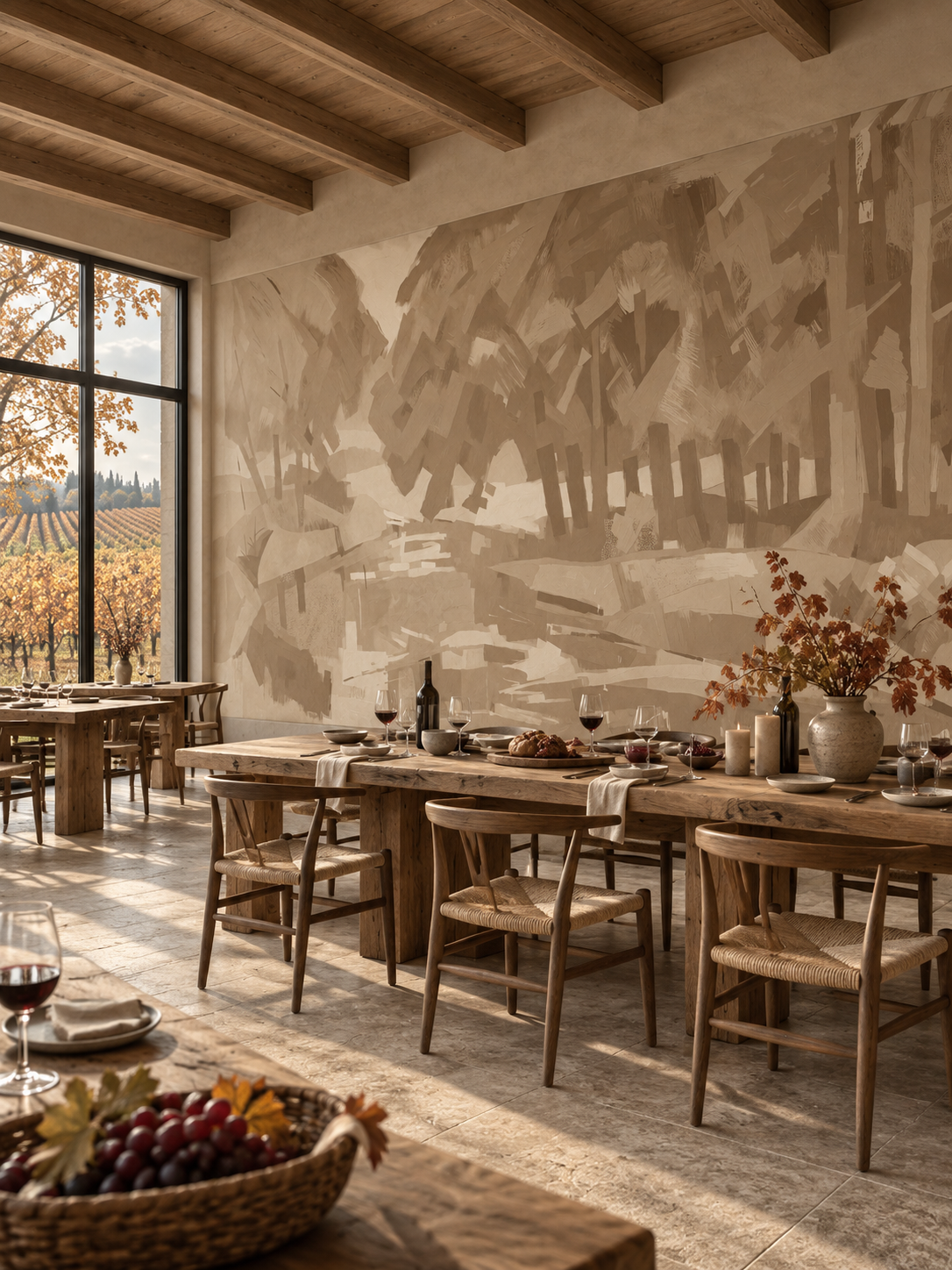 Velvet Forest Hojicha wall mural lifestyle image