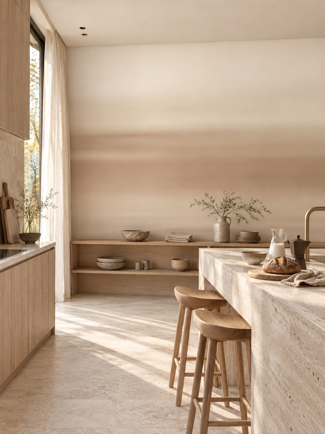 Rotko Sand Baked Milk wall mural lifestyle image