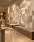 Silent Passage Clay & Lime wall mural lifestyle image