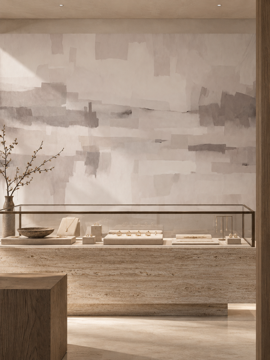 Velvet Dusk Powder Plaster styled room view 1