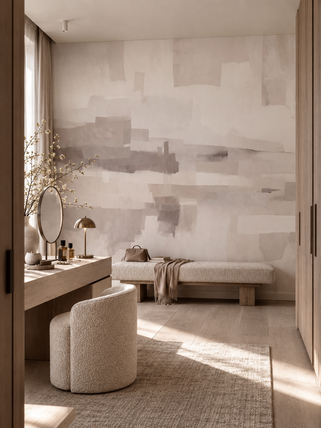 Velvet Dusk Powder Plaster styled room view 5