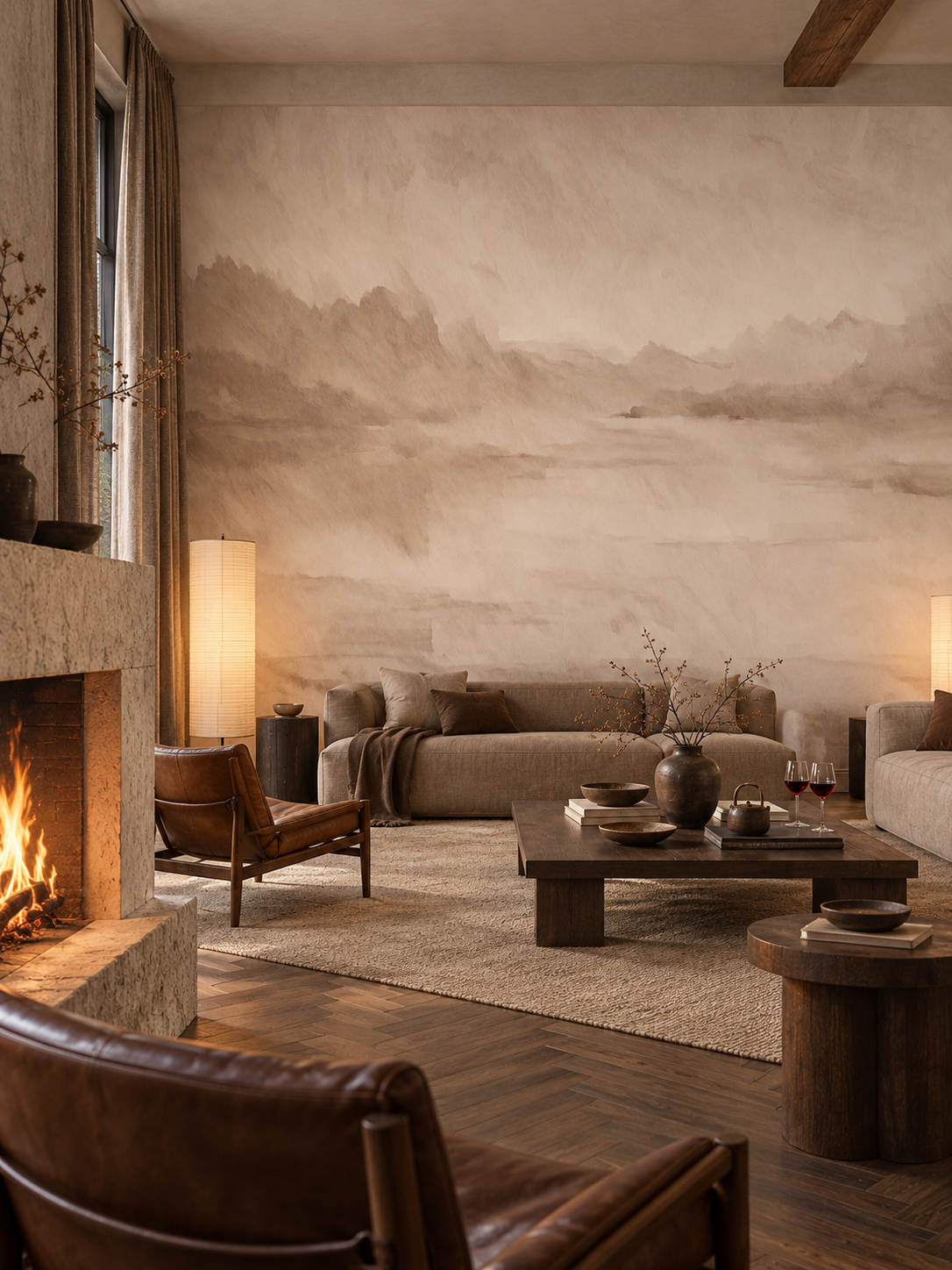 Velvet Horizon Clay &amp; Smoke styled interior 3