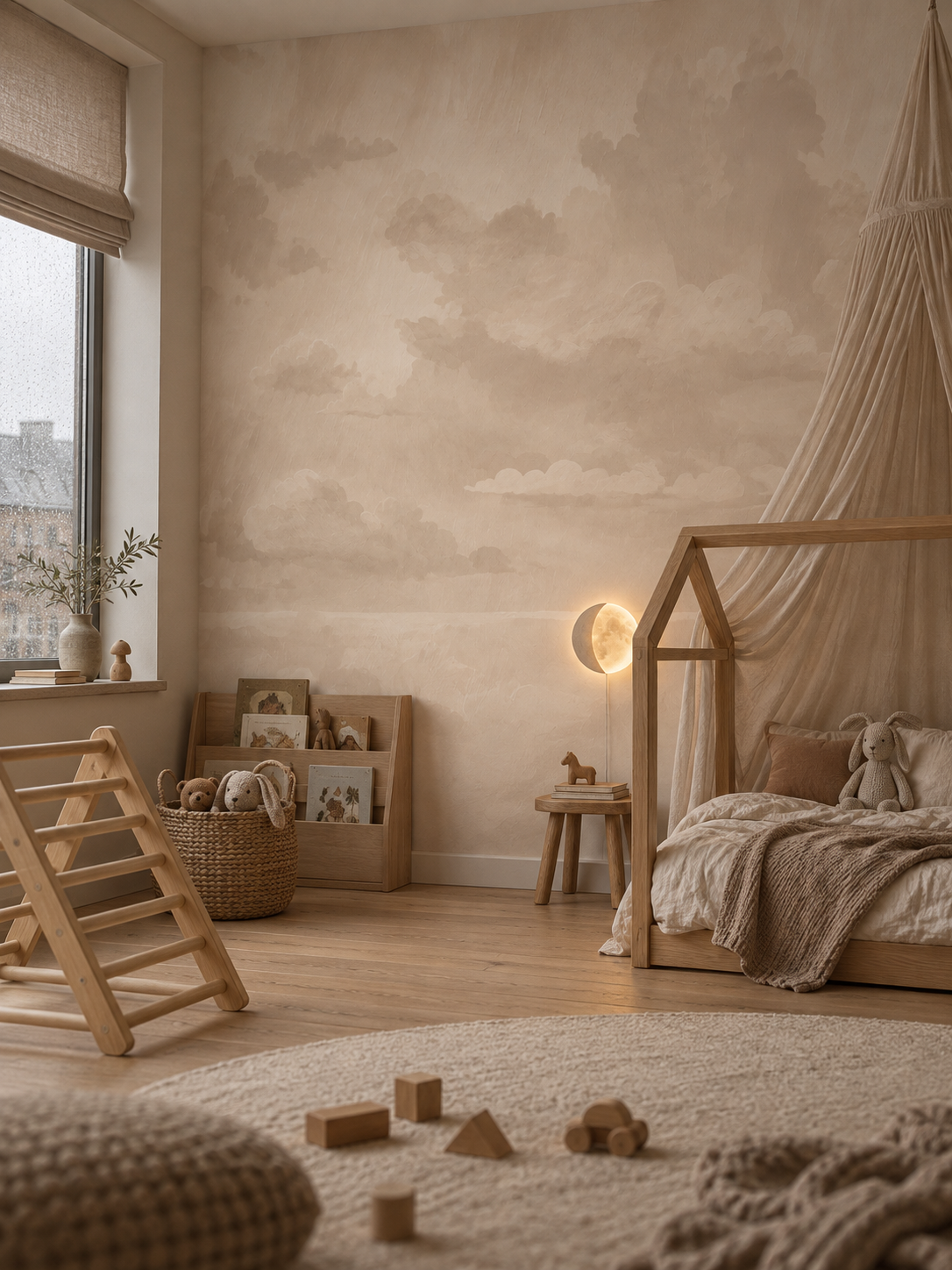 Velvet Smoke Cream &amp; Caramel styled room view 2