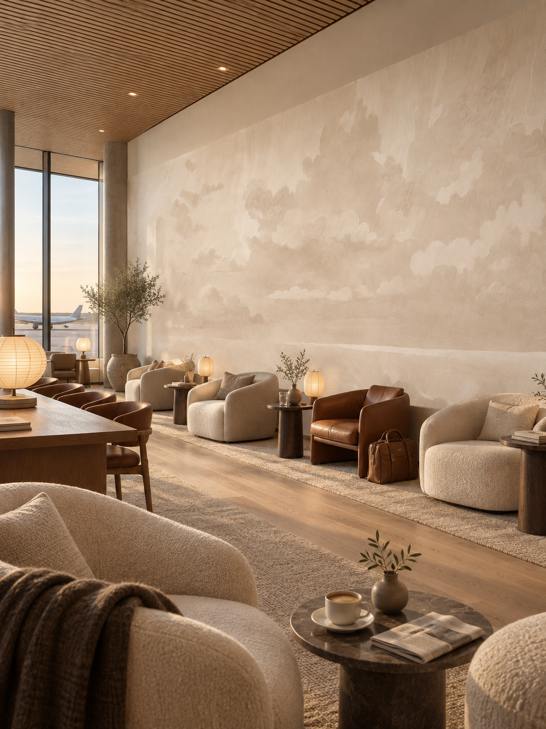 Velvet Smoke Cream &amp; Caramel styled room view 4