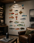 Aotearoa New Zealand Fish Species Wall Decal