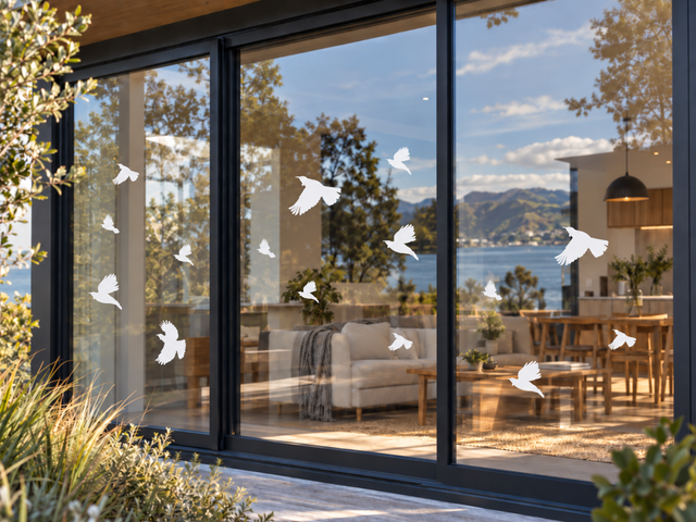 Window Strike Flying Tui Decals