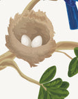 Artwork detail visualisation – Tūī Nest – nest and foliage – straight-on original artwork