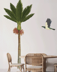 Flying Kererū and Nikau Tree