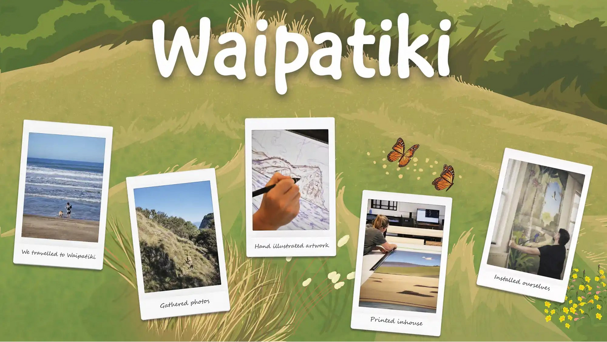 Waipataki wall graphics for Hawke's Bay Children's Outpatients