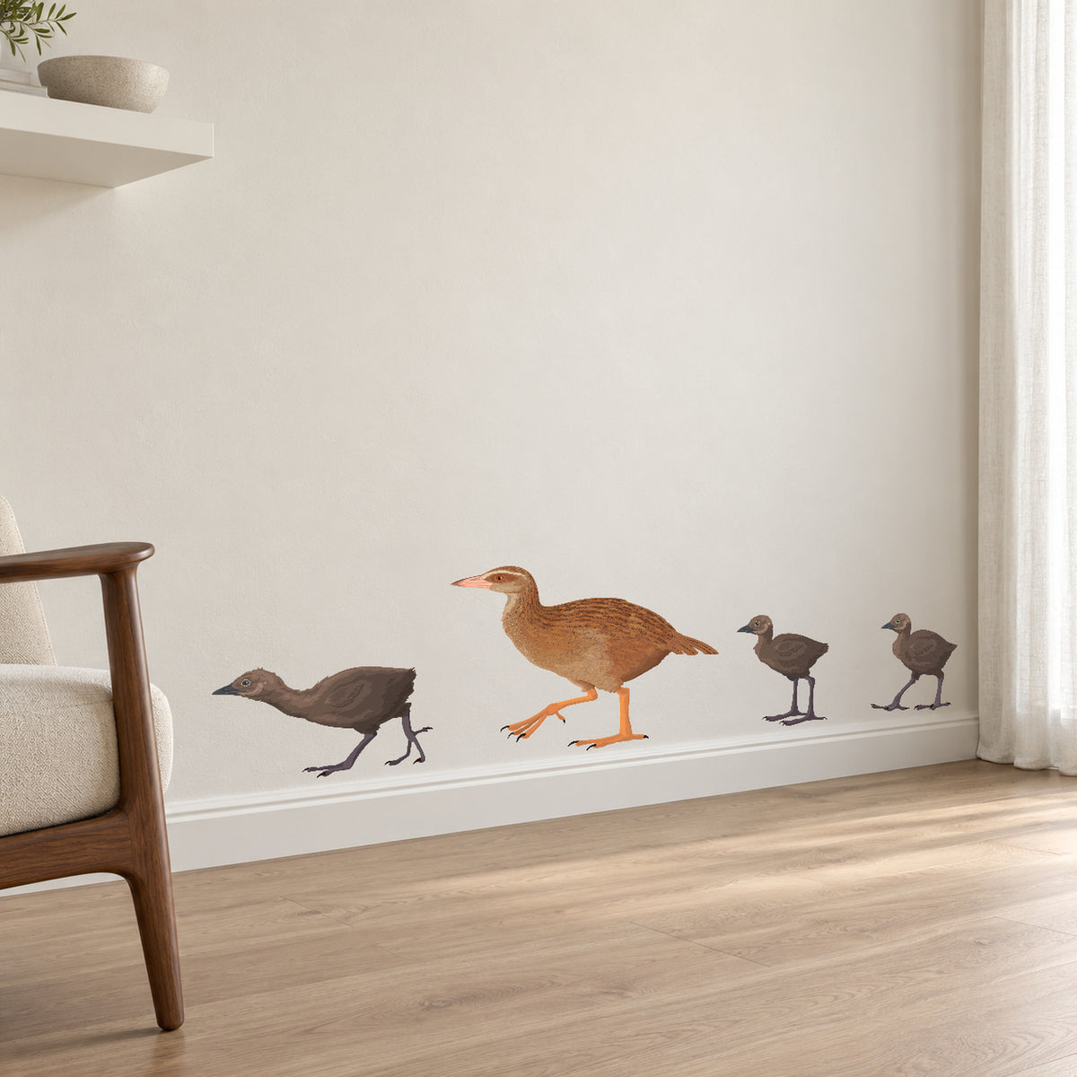 Room visualisation – Weka Family – left angle – low placement above skirting