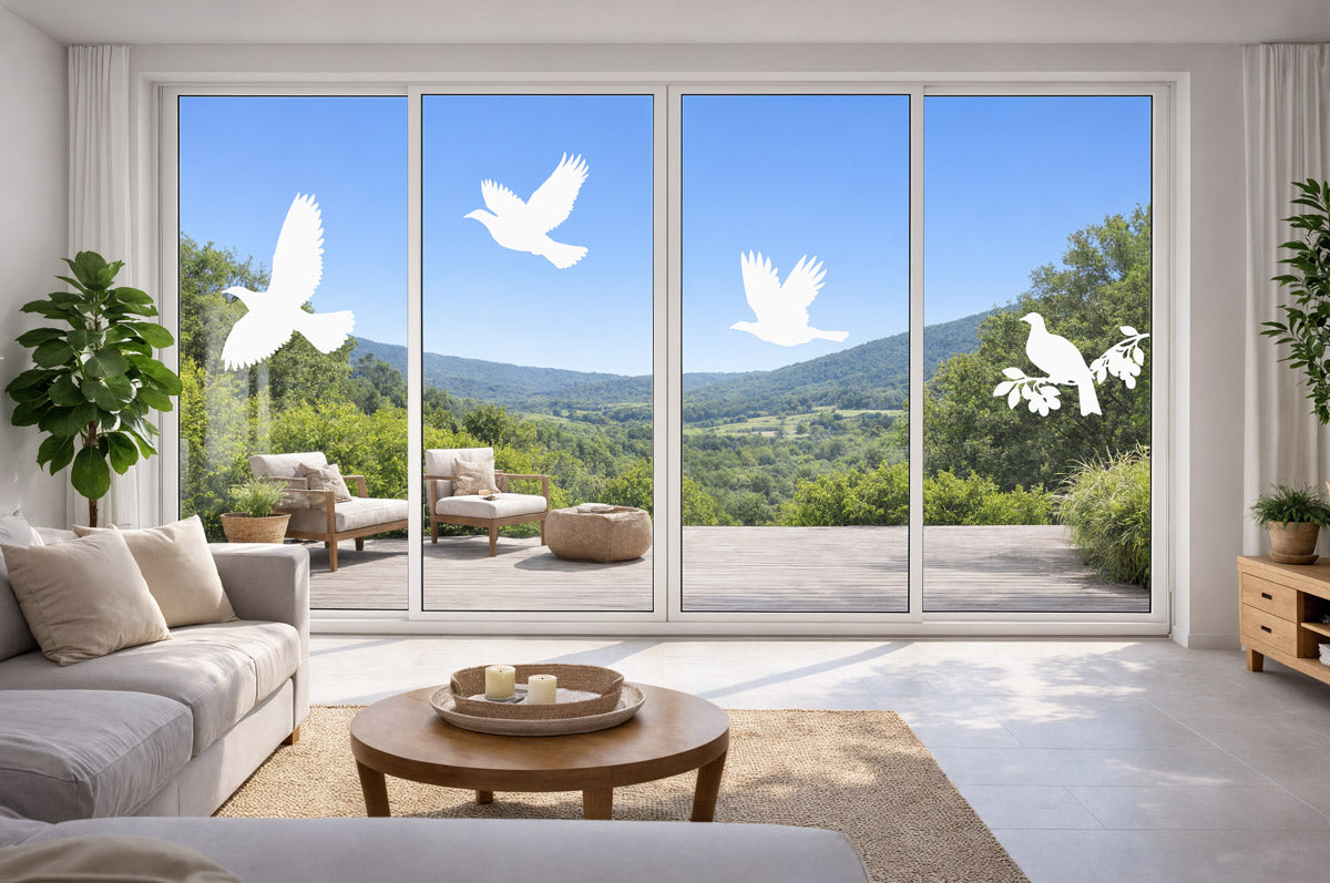 Window Strike Patterns Window Strike Flying Kererū Decals – YDS STUDIO