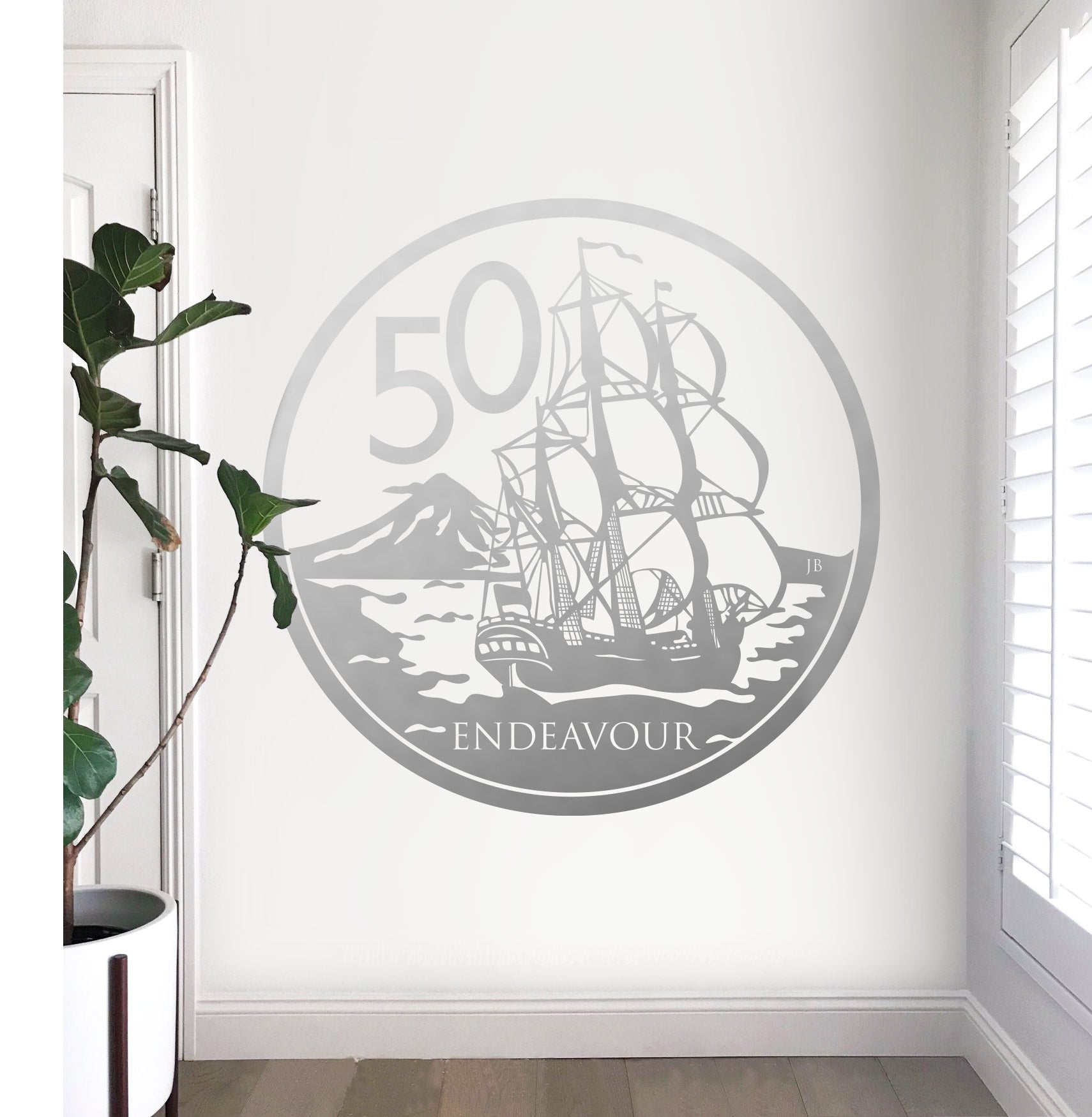 50 Cent Coin Wall Decal Your Decal Shop Wall Decal NZ