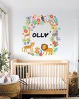 Animal Wreath with Custom Name Wall Decal Your Decal Shop Wall Decal NZ