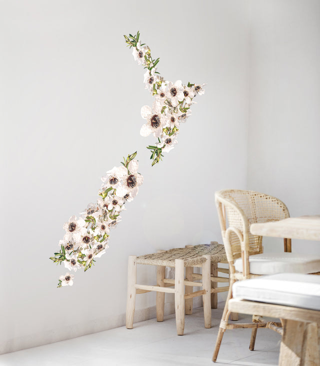 NZ Manuka Map Wall Decal