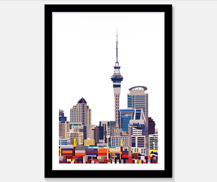 Auckland CBD Art Print Your Decal Shop Wall Decal NZ