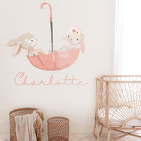 Cute Watercolour Bunnies Wall Decal Your Decal Shop Wall Decal NZ