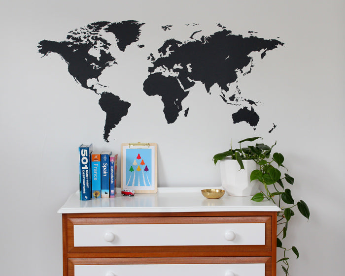 World Map Wall Decal Your Decal Shop Wall Decal NZ