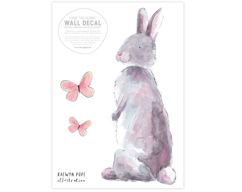 ESME THE BUNNY Wall Decal Your Decal Shop Wall Decal NZ