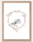 Fantail wreath Art Print Your Decal Shop Wall Decal NZ
