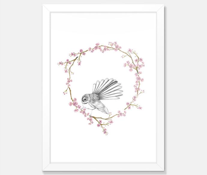Fantail wreath Art Print Your Decal Shop Wall Decal NZ