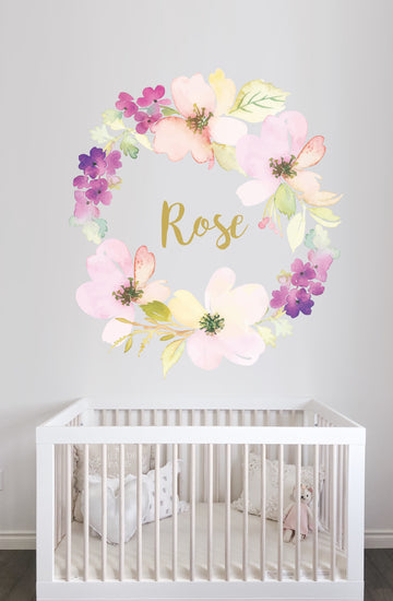 Flower Name Wreath II Wall Decal Your Decal Shop Wall Decal NZ
