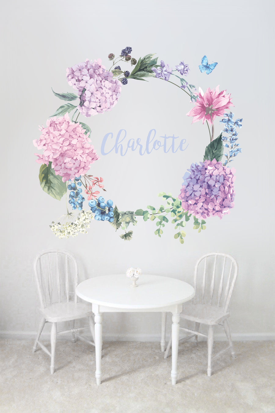 Flower Name Wreath Wall Decal Your Decal Shop Wall Decal NZ