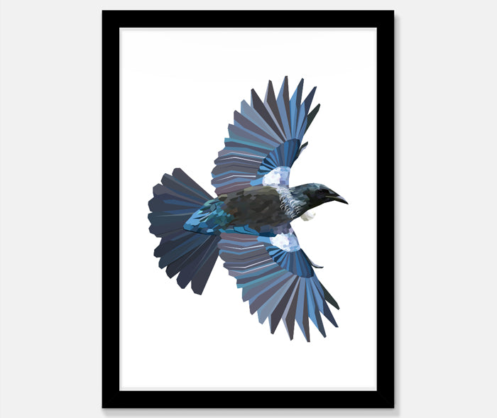 Flying Tui Art Print Your Decal Shop Wall Decal NZ