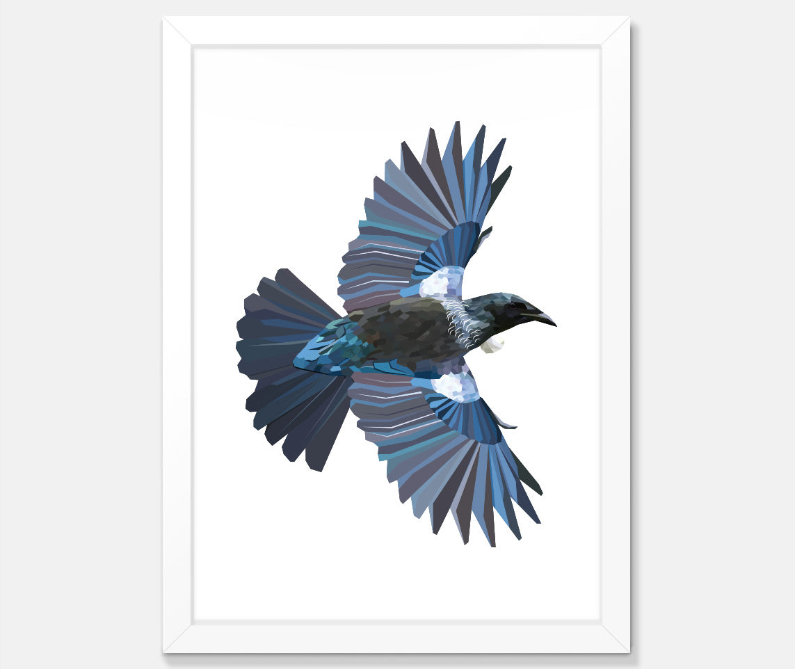 Flying Tui Art Print Your Decal Shop Wall Decal NZ
