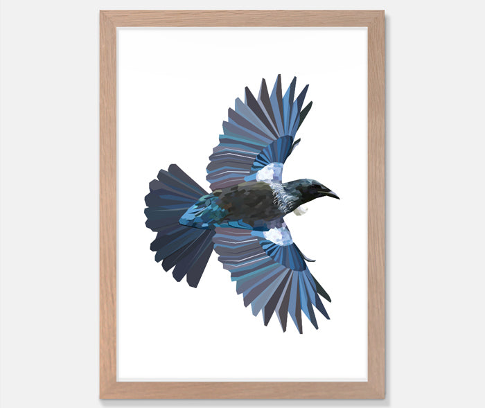 Flying Tui Art Print Your Decal Shop Wall Decal NZ