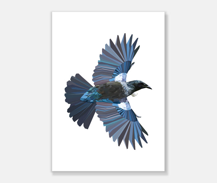 Flying Tui Art Print Your Decal Shop Wall Decal NZ