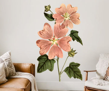 Great Flowered Lavatera Wall Decal
