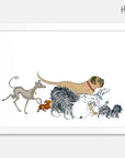 Hairy Maclary Group Walk Art Print
