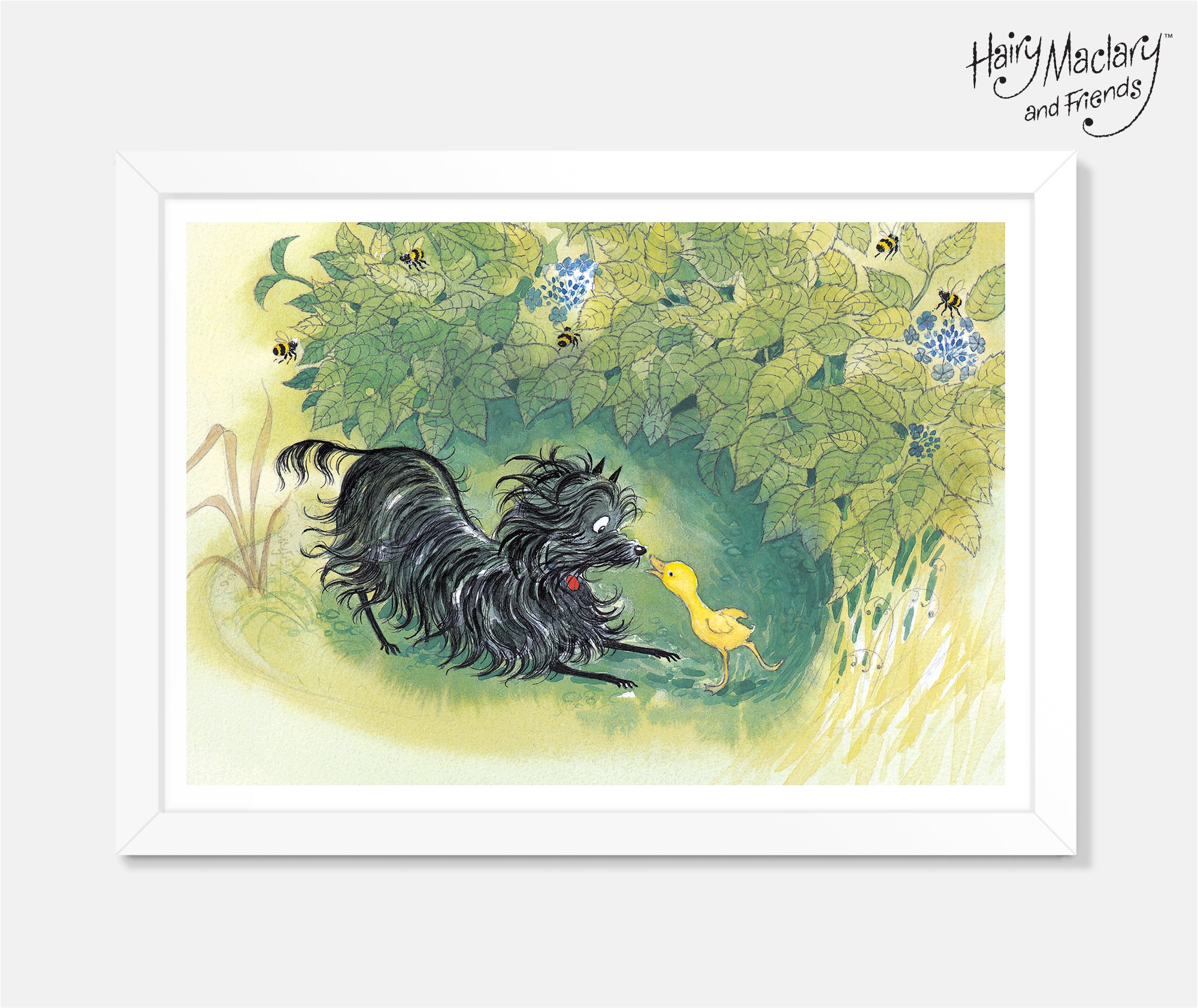 Hairy Maclary and Zackery Quack Art Print