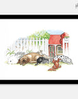 Hairy Maclary and Friends sleeping Art Print
