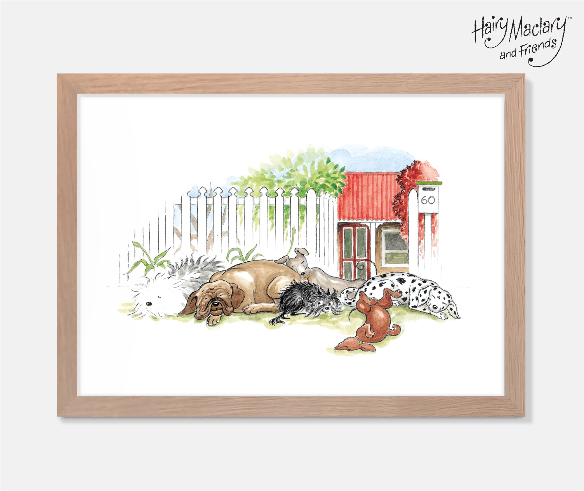 Hairy Maclary and Friends sleeping Art Print
