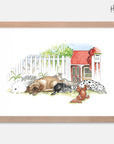 Hairy Maclary and Friends sleeping Art Print