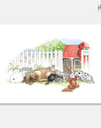 Hairy Maclary and Friends sleeping Art Print