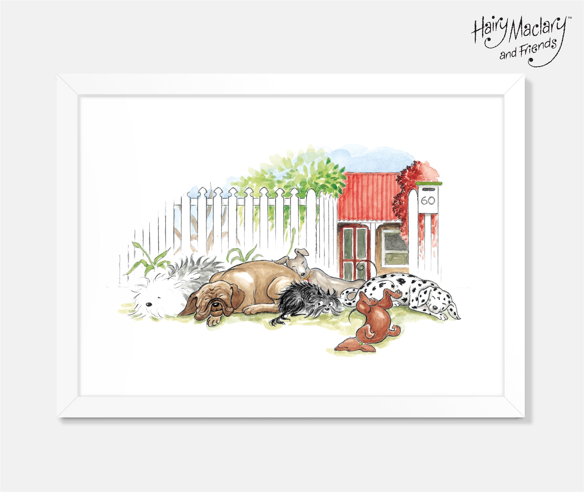 Hairy Maclary and Friends sleeping Art Print