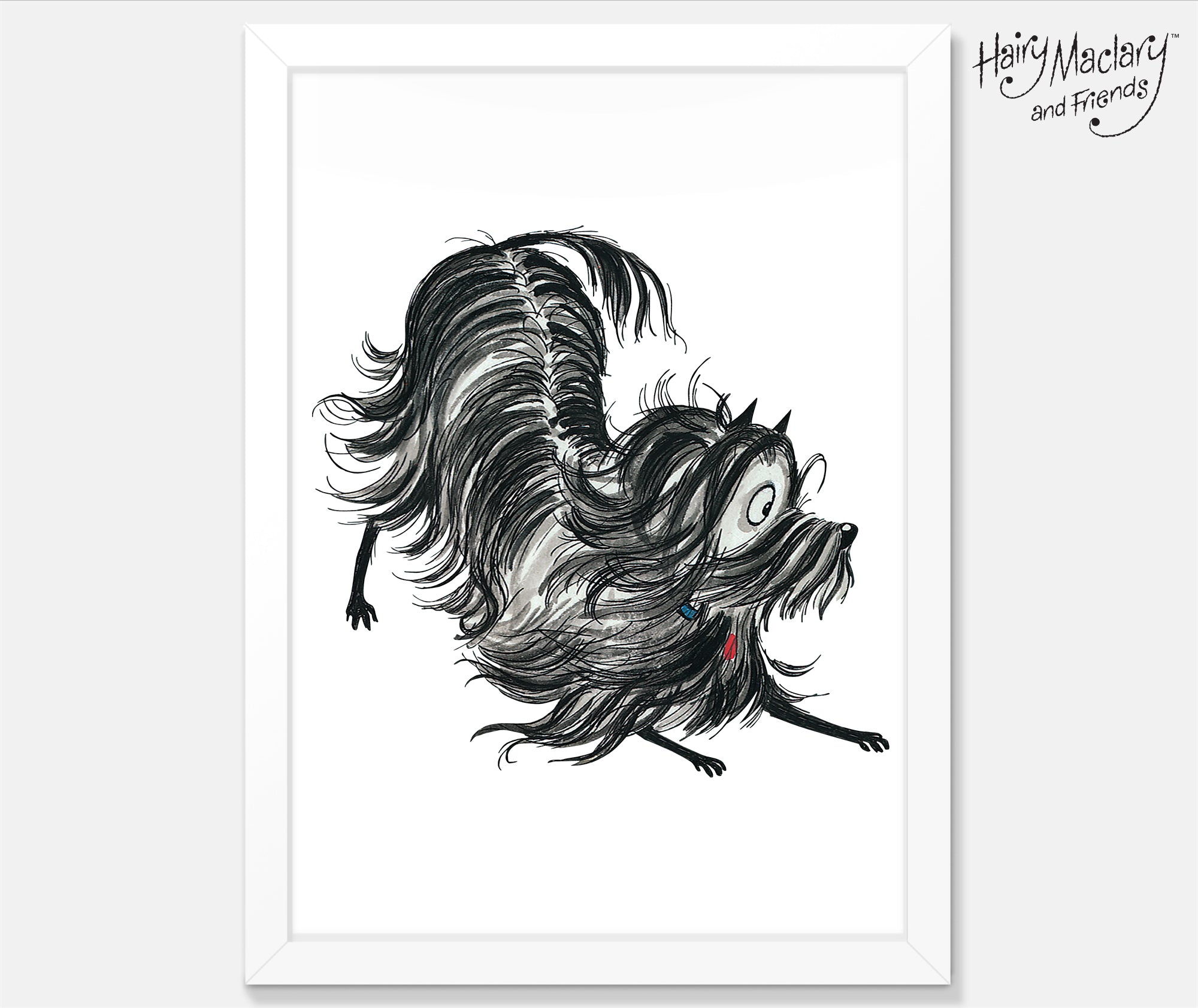 Hairy Maclary Playing Art Print