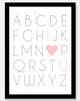 I Love You Alphabet Art Print Your Decal Shop Wall Decal NZ