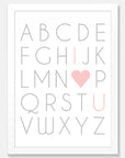 I Love You Alphabet Art Print Your Decal Shop Wall Decal NZ