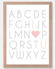 I Love You Alphabet Art Print Your Decal Shop Wall Decal NZ