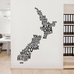 Kia Ora Map Wall Decal Your Decal Shop Wall Decal NZ