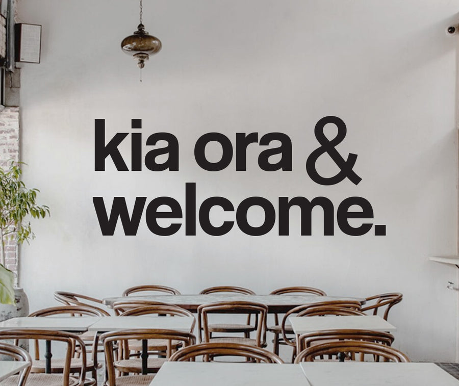 Kia Ora & Welcome Your Decal Shop Wall Decal NZ