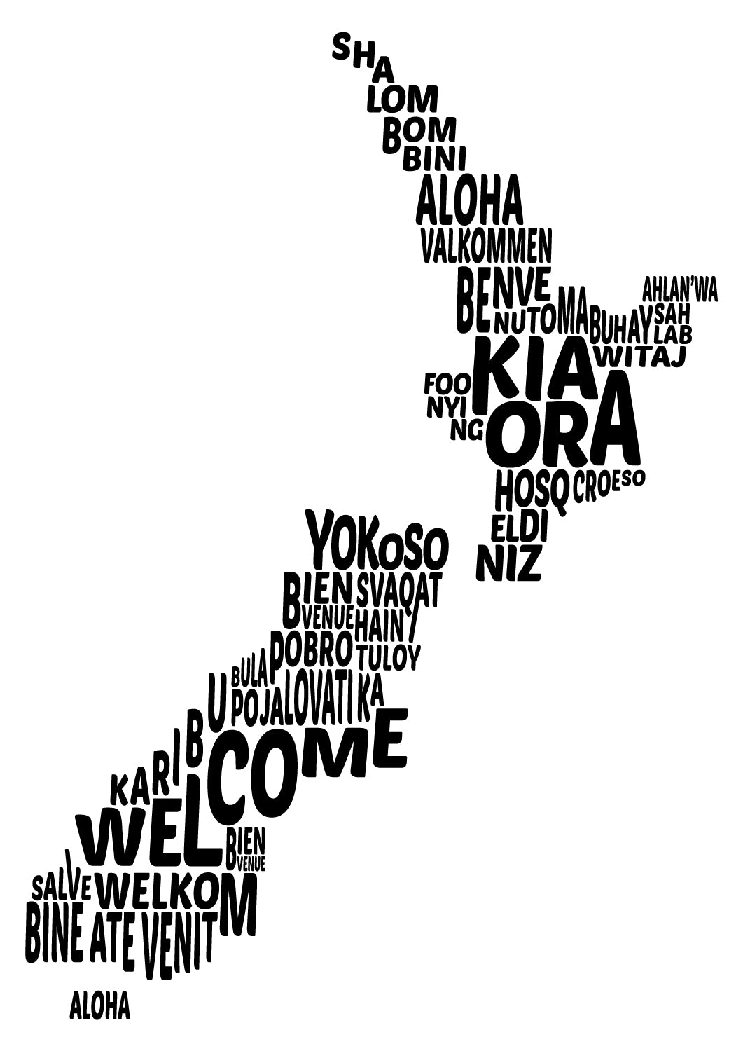 Kia Ora Map Wall Decal Your Decal Shop Wall Decal NZ